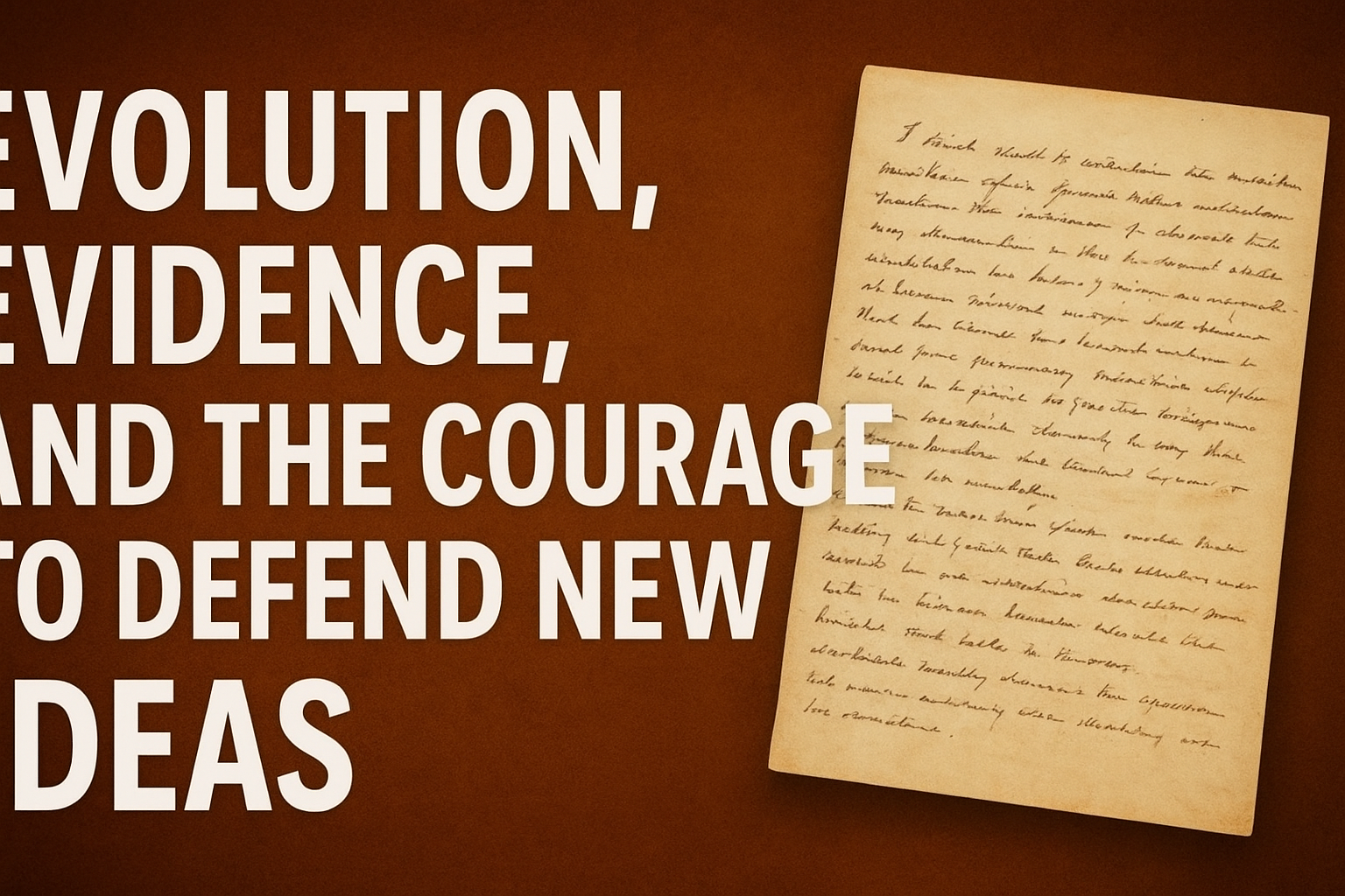 Evolution, Evidence, and the Courage to Defend New Ideas